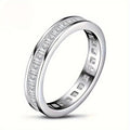 Minimalist Plain Band Ring For Women With Square Zircon, Classic Wedding And Daily Wear Accessory view 1
