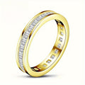 Minimalist Plain Band Ring For Women With Square Zircon, Classic Wedding And Daily Wear Accessory view 5
