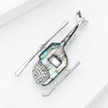 Alloy Abalone Shell Helicopter Brooch For Creative Unisex Apparel view 3