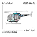 Alloy Abalone Shell Helicopter Brooch For Creative Unisex Apparel view 5