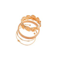 European American Irregular Round Open Iron Alloy Bangle With Metallic Minimalist Fashion Design view 5
