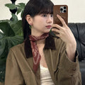 Ethnic Floral Printed Fabric Scarf Necklace For Women Retro Multi Wear Statement Accessory view 4