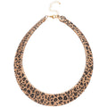 Vintage Ethnic Leopard Print Geometric Oval Iron Choker Necklace For Women view 5