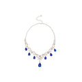 Alloy Rhinestone Flower Teardrop Drop Earrings And Necklace Jewelry Set Court Style Choker view 5