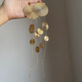 Copper Geometric Round Textured Tassel Drop Earrings European American Statement Jewelry view 3