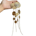 Copper Geometric Round Textured Tassel Drop Earrings European American Statement Jewelry view 5