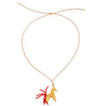 Casual Mixed Material Horse Crystal Tail Pendant Sweater Necklace, Minimalist Zodiac Clavicle Chain view 5