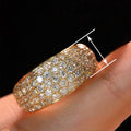 Women's Light Luxury Zircon Inlaid Metal Ring Band, Sparkling Direct Jewelry view 4