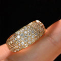 Women's Light Luxury Zircon Inlaid Metal Ring Band, Sparkling Direct Jewelry view 2