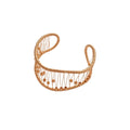 European Style Copper Plastic Woven Hollow Mesh Open Bangle Fashion Statement Jewelry view 5