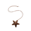 Vintage Ethnic Cowhide Leather Leopard Print Star Heart Pendant Collarbone Necklace for Women view 5