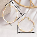 Thin Hoop Ear Cuffs For Women, Three Color Oil Painted Metal Wave Pattern Y2K Hot Girl Accessory Earrings view 2