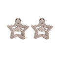 Light Luxury Copper Star Saturn Zircon Drop Earrings With Silver Needle Style view 5