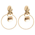 304 Stainless Steel Irregular Round Disc Drop Earrings Exaggerated Geometric Luxury Style view 5