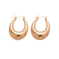 Minimalist C-Shaped Iron Metal Stud Earrings Geometric Round Ear Cuff Style Fashion Jewelry view 5