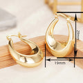 French Style U-Shaped Water Drop Ear Cuffs For Women, Electroplated Elegant Fashion Earrings view 4