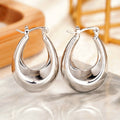 French Style U-Shaped Water Drop Ear Cuffs For Women, Electroplated Elegant Fashion Earrings view 2