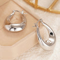 French Style U-Shaped Water Drop Ear Cuffs For Women, Electroplated Elegant Fashion Earrings view 3