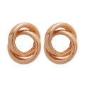 Metallic Iron Crinkle Wrapped Twisted Knot Star Geometric Stud Earrings view 5