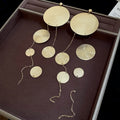 European American Style Iron Round Tassel Drop Earrings Geometric Metal Long Statement Jewelry view 4