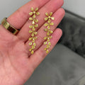 Creative Long Drop Earrings For Women, Waterdrop Flower Evening Dress Luxury Jewelry view 3