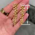 Creative Long Drop Earrings For Women, Waterdrop Flower Evening Dress Luxury Jewelry view 4