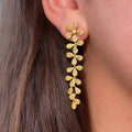 Creative Long Drop Earrings For Women, Waterdrop Flower Evening Dress Luxury Jewelry view 2