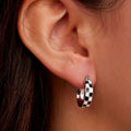 European Korean Checkerboard Earrings For Women Chic Runway Style Fashion Jewelry view 3