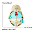 Alloy Enamel Argentina Emblem Brooch Pin For Unisex Lapel Decoration view 5