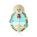 Alloy Enamel Argentina Emblem Brooch Pin For Unisex Lapel Decoration view 1