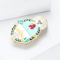 Alloy Enamel Argentina Emblem Brooch Pin For Unisex Lapel Decoration view 3