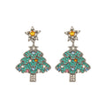 Light Luxury Alloy Rhinestone Star Christmas Tree Drop Earrings With Silver Pins view 5