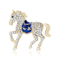 Alloy Rhinestone Enamel Horse Brooch Pin For Clothing Accessories view 2