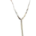 Copper Geometric Tassel Multi Layer Snake Chain Long Sweater Necklace Minimalist Statement Style view 5