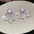 Shell Starfish Pearl Tassel Drop Earrings French Resort Light Luxury Waterdrop Jewelry view 4