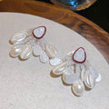 Shell Starfish Pearl Tassel Drop Earrings French Resort Light Luxury Waterdrop Jewelry view 2