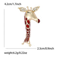 Alloy Enamel Giraffe Brooch Pin For Versatile Clothing Decoration view 5