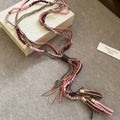 Acrylic Crystal Multi Layer Tassel Pendant Ethnic Geometric Sweater Necklace view 4