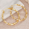 Y2K Textured Metal Hoop Ear Cuffs For Women, Sweet Cool Middle East Style Fashion Ear Jewelry Earrings view 2