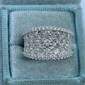 Micro Pave Sparkling Zircon Half Eternity Ring, Bridal Proposal Wedding Jewelry For Women view 2