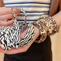 Faux Leather Leopard Zebra Print Open Bangle European American Retro Fashion Bracelet view 1