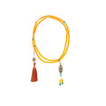 Vintage Ethnic Glass Crystal Beaded Oval Geometric Necklace New Chinese Style Collarbone Waist Chain view 5