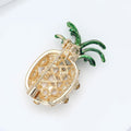 Alloy Rhinestone Enamel Pineapple Brooch For Cute Fashion Clothing view 4