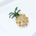 Alloy Rhinestone Enamel Pineapple Brooch For Cute Fashion Clothing view 3