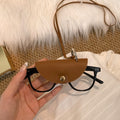 Maillard Style Leather Dachshund Bear Pendant Sunglasses Pouch Sweater Necklace view 2