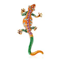 Alloy Enamel Rhinestone Lizard Brooch For Suits Shirts And Lapels view 1