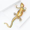 Alloy Enamel Rhinestone Lizard Brooch For Suits Shirts And Lapels view 4