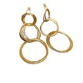Light Luxury Alloy Stacked Circle Stud Earrings For Women, Minimalist Metal Geometric Design view 5