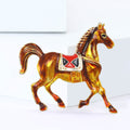 Enamel Alloy Horse Brooch Pin For Fashion Suit Decoration view 3