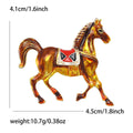 Enamel Alloy Horse Brooch Pin For Fashion Suit Decoration view 6